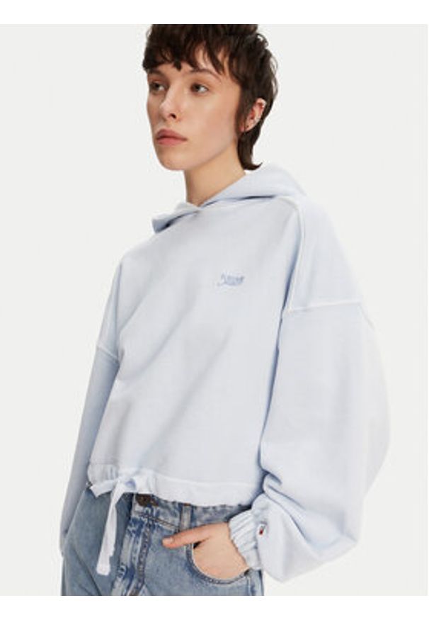 Tommy Jeans Bluza DW0DW20314 Niebieski Relaxed Fit. Kolor: niebieski. Materiał: bawełna