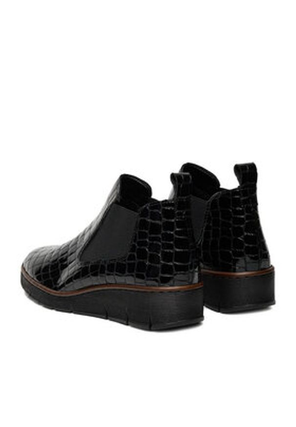 Rieker Sztyblety 53794-01 Czarny. Kolor: czarny. Materiał: lakier, skóra