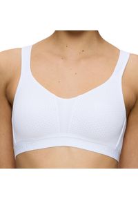 TRIACTION - Stanik do biegania Energy Lite z wysoki poziomem podtrzymywania. Kolor: biały. Materiał: poliester, poliamid, elastan. Sport: bieganie #1