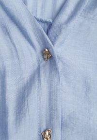 Born2be - Niebieska Koszulowa Sukienka na Guziki z Materiałowym Paskiem w Talii Qisofia. Okazja: na imprezę, na co dzień. Typ kołnierza: dekolt w kształcie V. Kolor: niebieski. Materiał: materiał. Typ sukienki: koszulowe. Styl: casual, klasyczny, elegancki #3