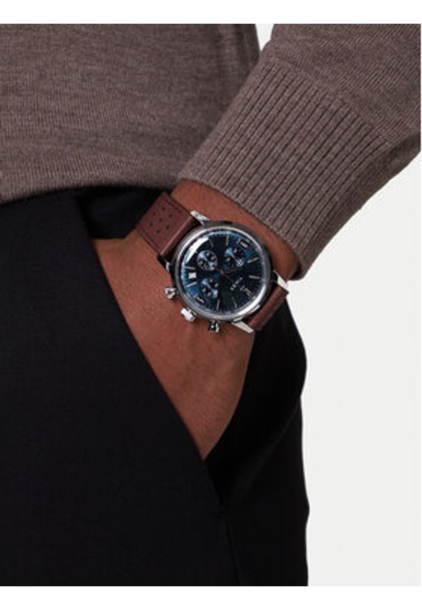 Timex Zegarek Marlin Chronograph TW2W10200 Brązowy. Kolor: brązowy