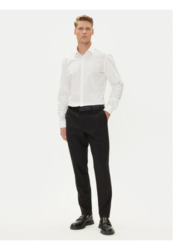 Hugo - HUGO Koszula Koey 50544922 Biały Slim Fit. Kolor: biały. Materiał: bawełna