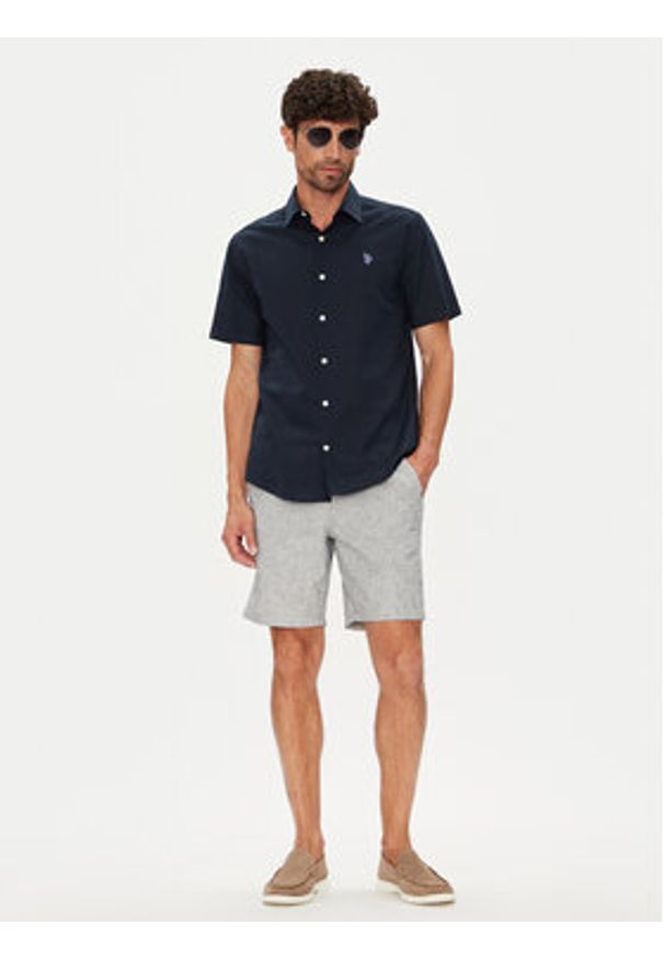 U.S. Polo Assn. Koszula MUP3254 Granatowy Regular Fit. Typ kołnierza: polo. Kolor: niebieski. Materiał: bawełna