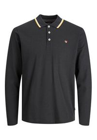 Jack & Jones Polo 12174038 Czarny Regular Fit. Typ kołnierza: polo. Kolor: czarny. Materiał: syntetyk, bawełna #6