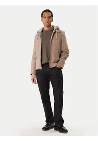 Milestone Kurtka skórzana Rivoli 612205 60785 Beżowy Regular Fit. Kolor: beżowy. Materiał: welur #5