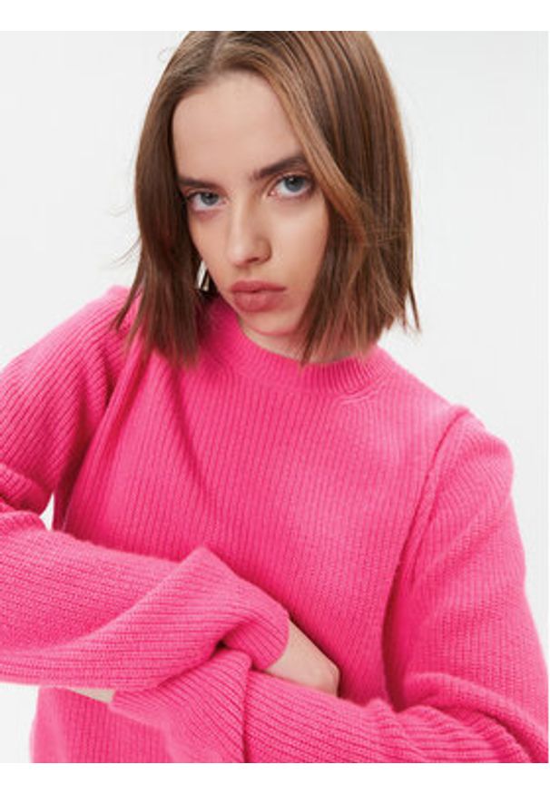 Pinko Sweter Squalo 102492 A1A7 Różowy Regular Fit. Kolor: różowy. Materiał: wełna, wiskoza