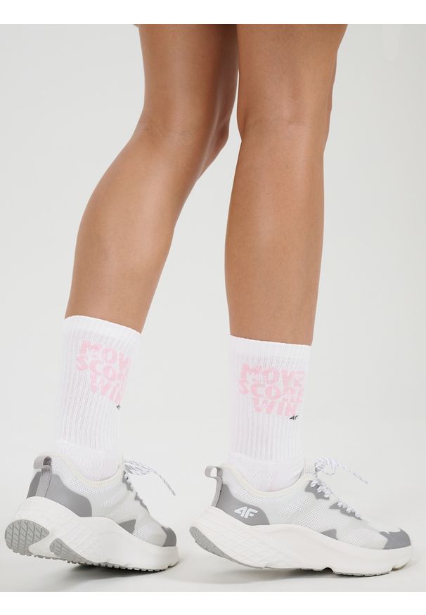 4f - 4F Skarpety casual za kostkę (2-pack) damskie - multikolor 35-38. Kolor: wielokolorowy. Materiał: materiał, bawełna, włókno