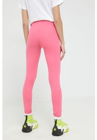 Tommy Jeans legginsy DW0DW13758.9BYY damskie kolor różowy z aplikacją. Kolor: różowy. Materiał: poliester, dzianina. Wzór: aplikacja #2