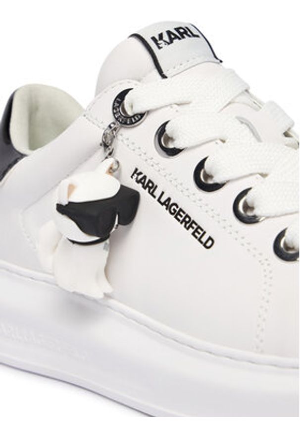 Karl Lagerfeld - KARL LAGERFELD Sneakersy Kapri KL62536C Biały. Kolor: biały. Materiał: skóra