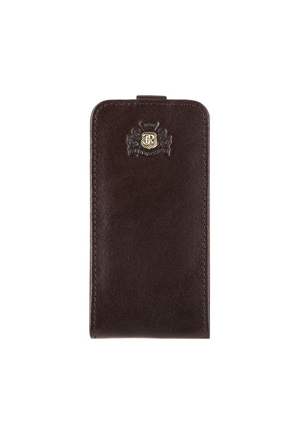 Wittchen - Etui na iPhone 4 skórzane. Kolor: brązowy. Materiał: skóra. Wzór: aplikacja