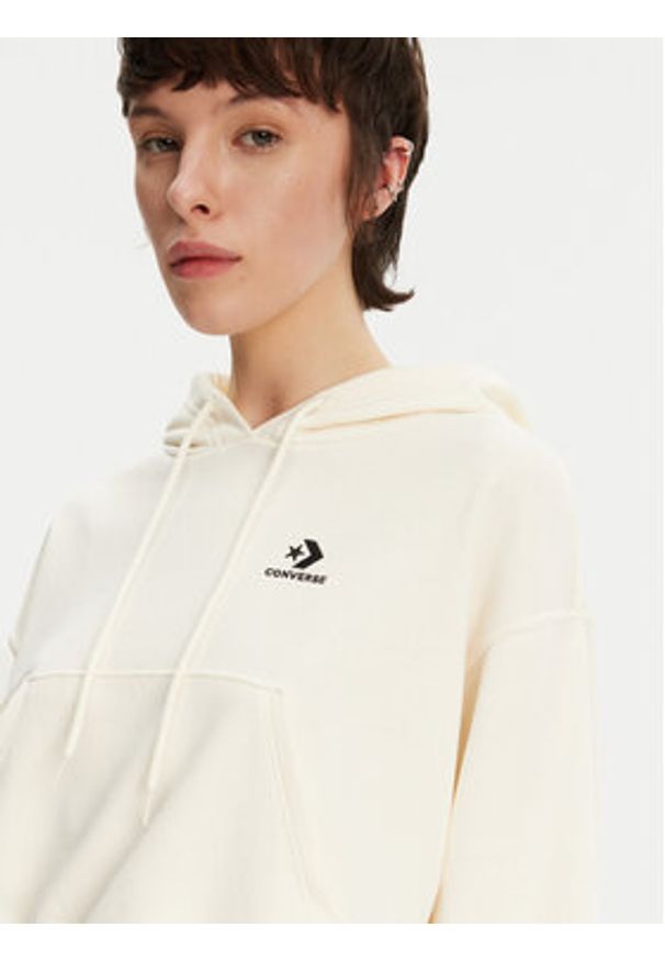 Converse Bluza Chuck Taylor 10027616-A02 Écru Boxy Fit. Materiał: bawełna