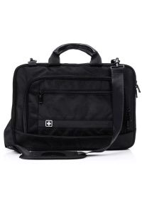 SWISSBAGS - Torba na laptopa SwissBags Sion SB138 6,2 l - czarna. Kolor: czarny. Materiał: skóra, materiał. Styl: elegancki, klasyczny, biznesowy #1