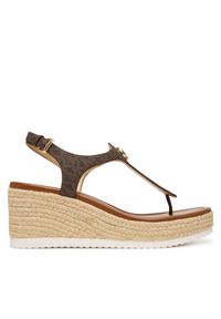 MICHAEL Michael Kors Espadryle Val Thong Wedge 40S6VAMS1B Brązowy. Kolor: brązowy. Materiał: skóra #1