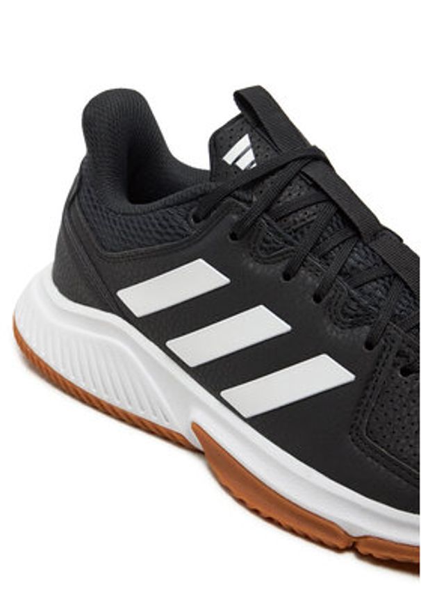Adidas - adidas Buty halowe Court Flight IE1661 Czarny. Kolor: czarny. Materiał: skóra