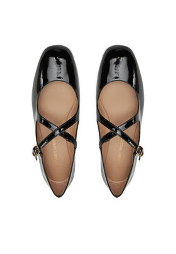 Stuart Weitzman Baleriny Clem Flat SK070 Czarny. Kolor: czarny. Materiał: skóra, lakier