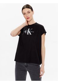 Calvin Klein Jeans T-Shirt J20J220717 Czarny Relaxed Fit. Kolor: czarny. Materiał: bawełna