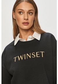 TwinSet - Twinset - Bluza. Kolor: czarny. Wzór: nadruk #2