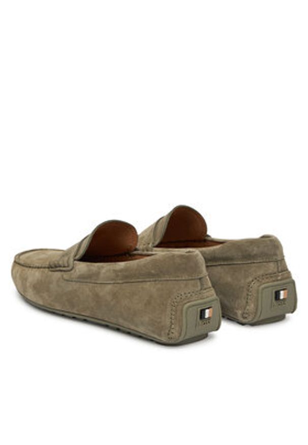 BOSS Mokasyny Noel_Mocc_sdpeb 50541750 Khaki. Kolor: brązowy. Materiał: zamsz, skóra