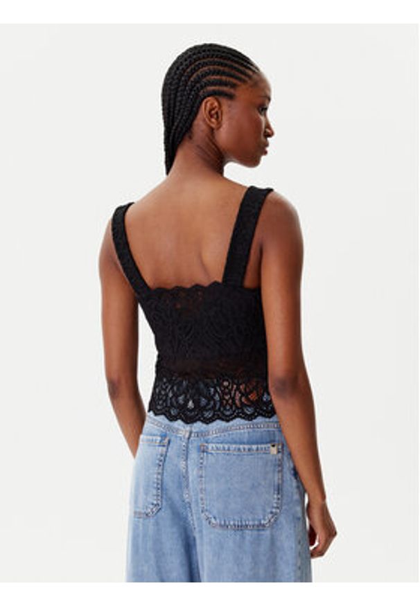 Morgan Bluzka 252-DANSIA Czarny Slim Fit. Kolor: czarny. Materiał: syntetyk