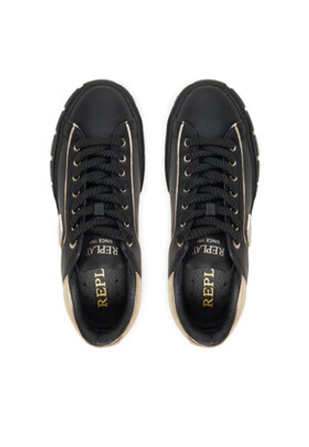Replay - REPLAY Sneakersy GWZ7G .000.C0001L Czarny. Kolor: czarny. Materiał: skóra