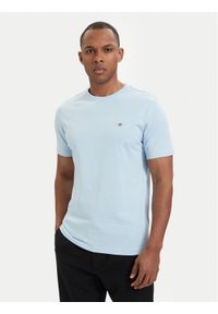 GANT - Gant T-Shirt Shield 2003184 Niebieski jasny Regular Fit. Kolor: niebieski. Materiał: bawełna #1