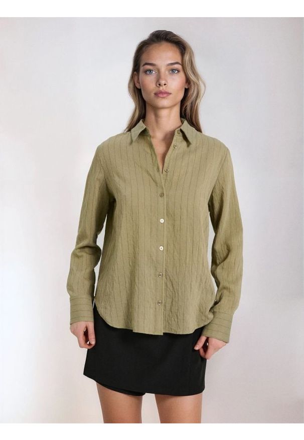 Sinsay - Koszula z domieszką lnu - wielobarwny. Materiał: len