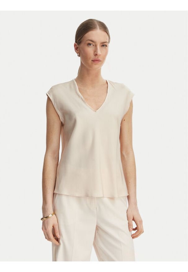 Rinascimento Bluzka CFC0127631003 Beżowy Regular Fit. Kolor: beżowy. Materiał: syntetyk