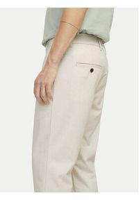 Jack & Jones - Jack&Jones Chinosy Marco 12193553 Beżowy Slim Fit. Kolor: beżowy. Materiał: syntetyk #4