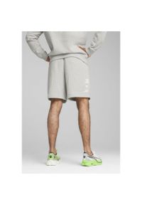 Puma - Męskie szorty dresowe PUMA × HYROX PUMA Light Gray Heather. Kolor: czarny, szary, wielokolorowy. Materiał: dresówka. Długość: krótkie. Sezon: lato. Sport: fitness