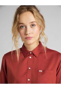 Lee - LEE ONE POCKET SHIRT DAMSKA KOSZULA MATERIAŁOWA RED OCHRE L45TGFOE. Materiał: materiał #4