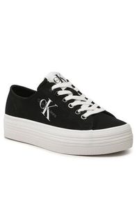 Calvin Klein Jeans Tenisówki Vulc Flatform Essential Mono YW0YW01030 Czarny. Kolor: czarny. Materiał: materiał