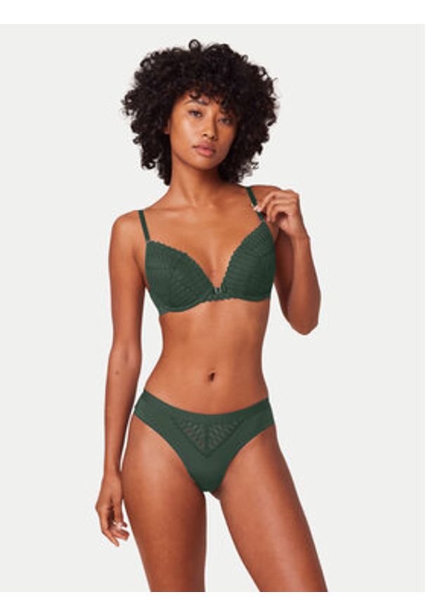 Triumph Biustonosz z fiszbiną Aura Spotlight T WHU 10216452 Zielony. Kolor: zielony. Materiał: syntetyk