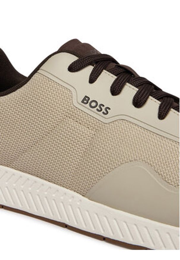 BOSS Sneakersy Titanium Runn 50563962 Beżowy. Kolor: beżowy. Materiał: materiał