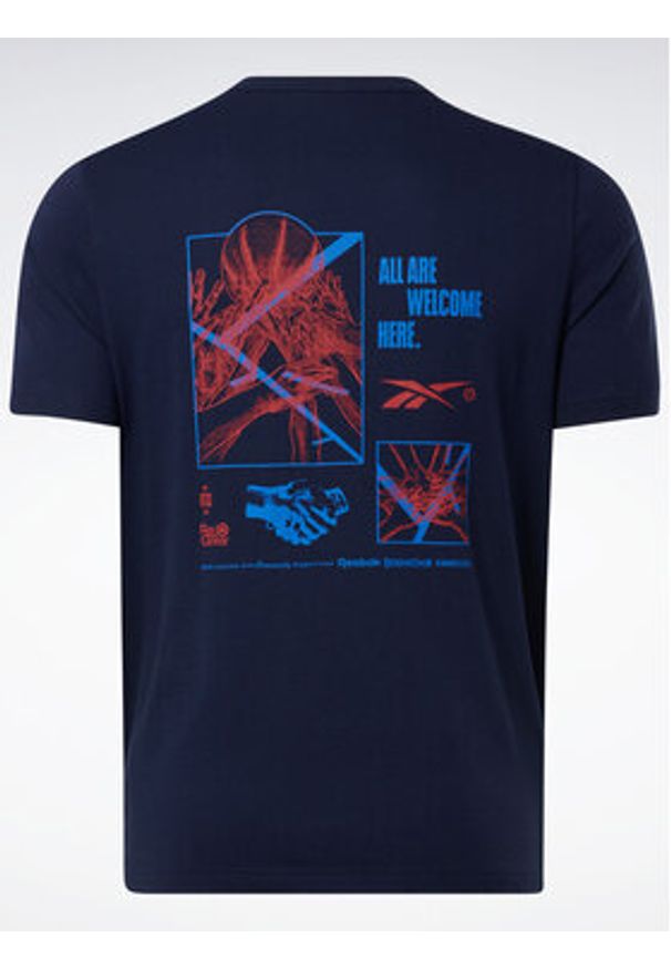 Reebok T-Shirt Reebok Basketball Court Top T-Shirt HM6239 Niebieski Relaxed Fit. Kolor: niebieski. Materiał: bawełna