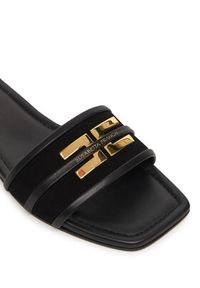Elisabetta Franchi Klapki SA72L61E2 Czarny. Kolor: czarny. Materiał: zamsz, skóra #5