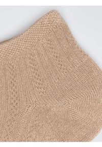 Big-Star - Stopki damskie ażurowe beżowe Holiana 801. Kolor: beżowy. Materiał: skóra, wiskoza. Wzór: ażurowy #2