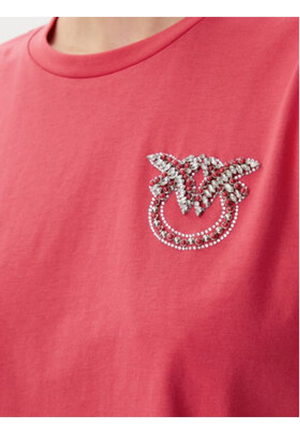 Pinko - PINKO T-Shirt Nambrone 103320 A2G7 Czerwony Regular Fit. Kolor: czerwony. Materiał: bawełna