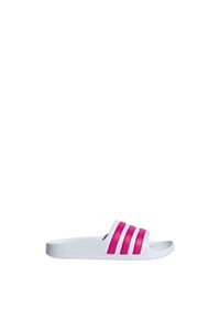 Adidas - Klapki adilette Aqua Kids. Kolor: różowy, biały, wielokolorowy. Styl: elegancki, sportowy