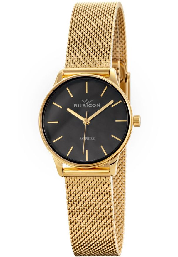 Zegarek Rubicon RNBE35 145 damski złoty czarny .. Kolor: złoty, wielokolorowy, czarny