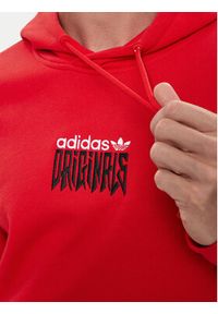 Adidas - adidas Bluza Graphic IZ4835 Czerwony Loose Fit. Kolor: czerwony. Materiał: bawełna #2