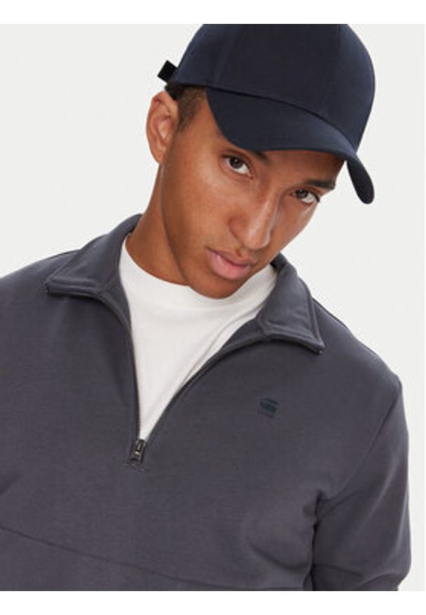 G-Star RAW - G-Star Raw Bluza Nifous Half Zip D26305-D566 Granatowy Regular Fit. Kolor: niebieski. Materiał: syntetyk