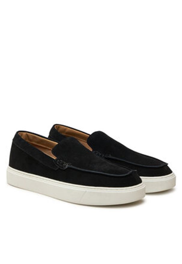 Calvin Klein Mokasyny Moccasin Suede HM0HM01794 Czarny. Kolor: czarny. Materiał: skóra, zamsz