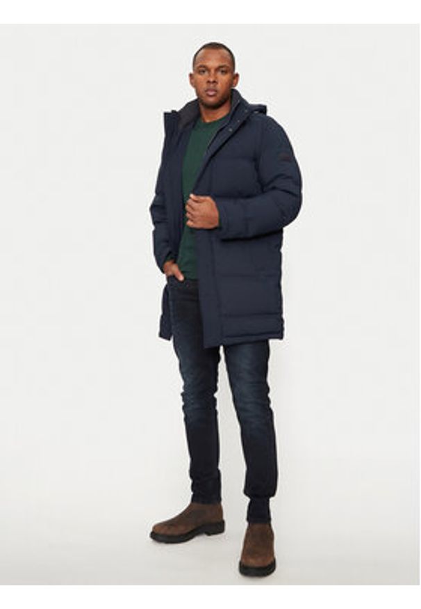Hechter Paris Kurtka puchowa 45017 142205 Granatowy Regular Fit. Kolor: niebieski. Materiał: syntetyk