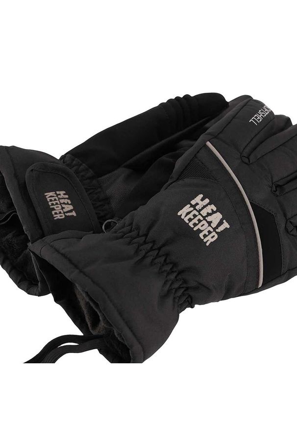 HEAT KEEPER - Męskie rękawice narciarskie Heatkeeper Pro czarne. Kolor: czarny. Sport: narciarstwo