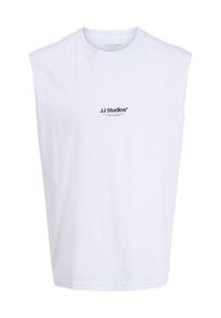 Jack & Jones Tank top Soho 12288001 Biały Relaxed Fit. Kolor: biały. Materiał: bawełna #6