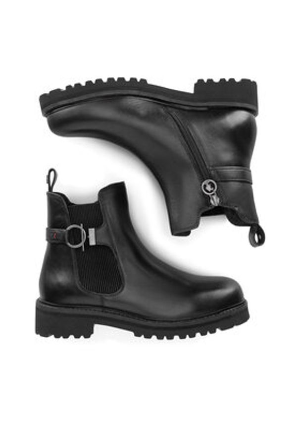 U.S. Polo Assn. Botki HELENA001W/DLE1 Czarny. Kolor: czarny. Materiał: skóra