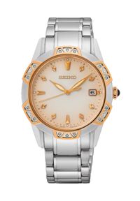 Seiko - Zegarek Damski SEIKO Classic Quartz Lady Classic Lady SKK730P1. Materiał: materiał, koronka