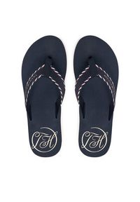 TOMMY HILFIGER - Tommy Hilfiger Japonki Webbing Beach Sandal FW0FW09038 Granatowy. Kolor: niebieski. Materiał: materiał #5
