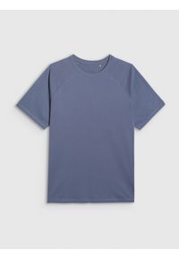 4f - 4F T-shirt oversize gładki męski - granatowy L. Okazja: na co dzień. Kolor: niebieski. Materiał: jersey, materiał, bawełna. Długość rękawa: krótki rękaw. Długość: krótkie. Wzór: gładki. Styl: klasyczny, sportowy, casual