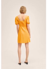 mango - Mango sukienka Teorica kolor żółty mini prosta. Okazja: na co dzień. Kolor: żółty. Długość rękawa: krótki rękaw. Typ sukienki: proste. Styl: casual. Długość: mini #6